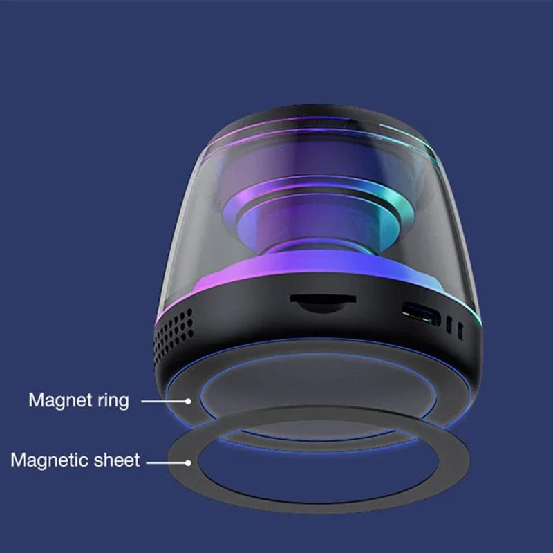 Mini LED Bluetooth Speaker with Magnet