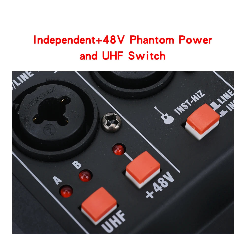 Professional Audio Mixing Console & Wireless Mic Set