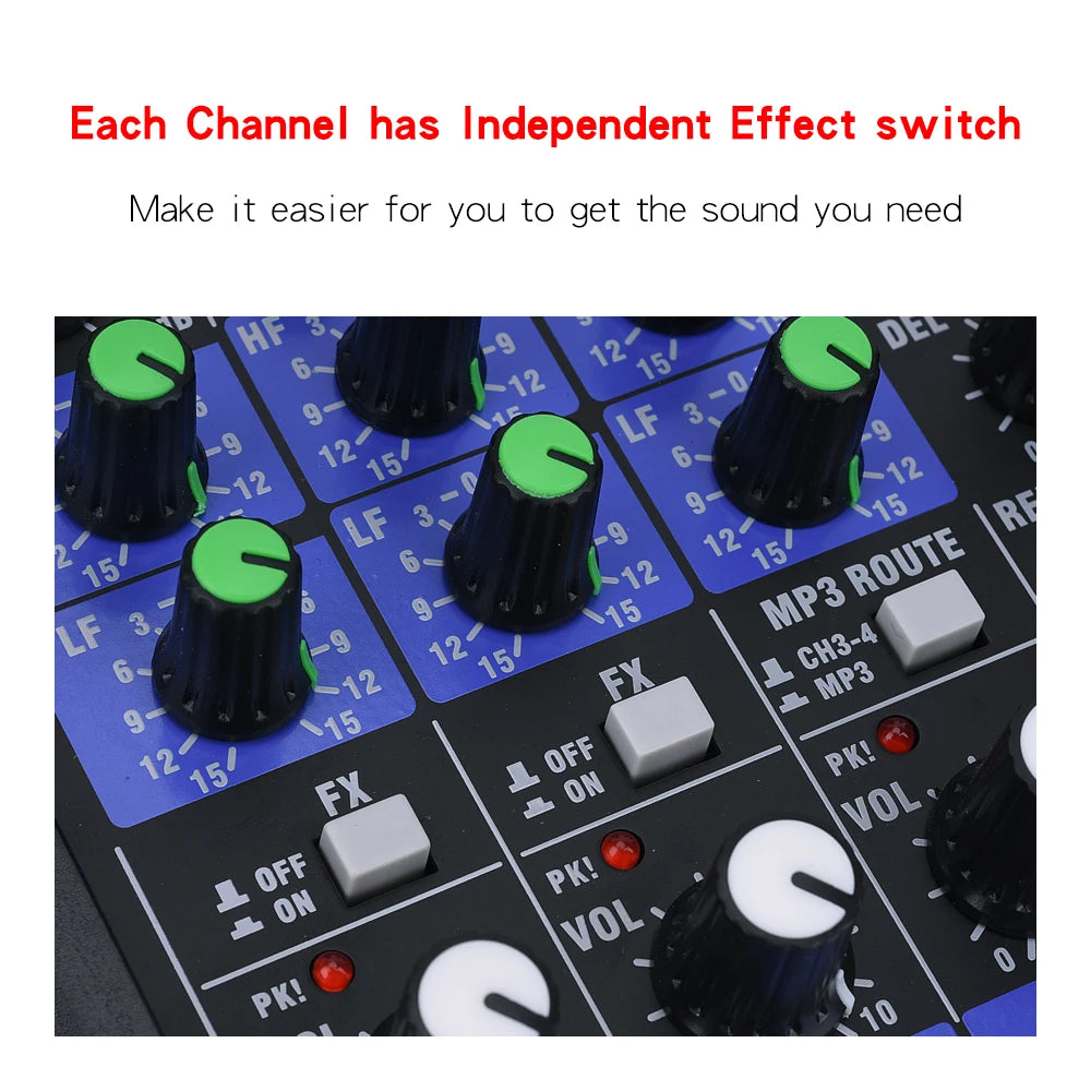 Professional Audio Mixing Console & Wireless Mic Set