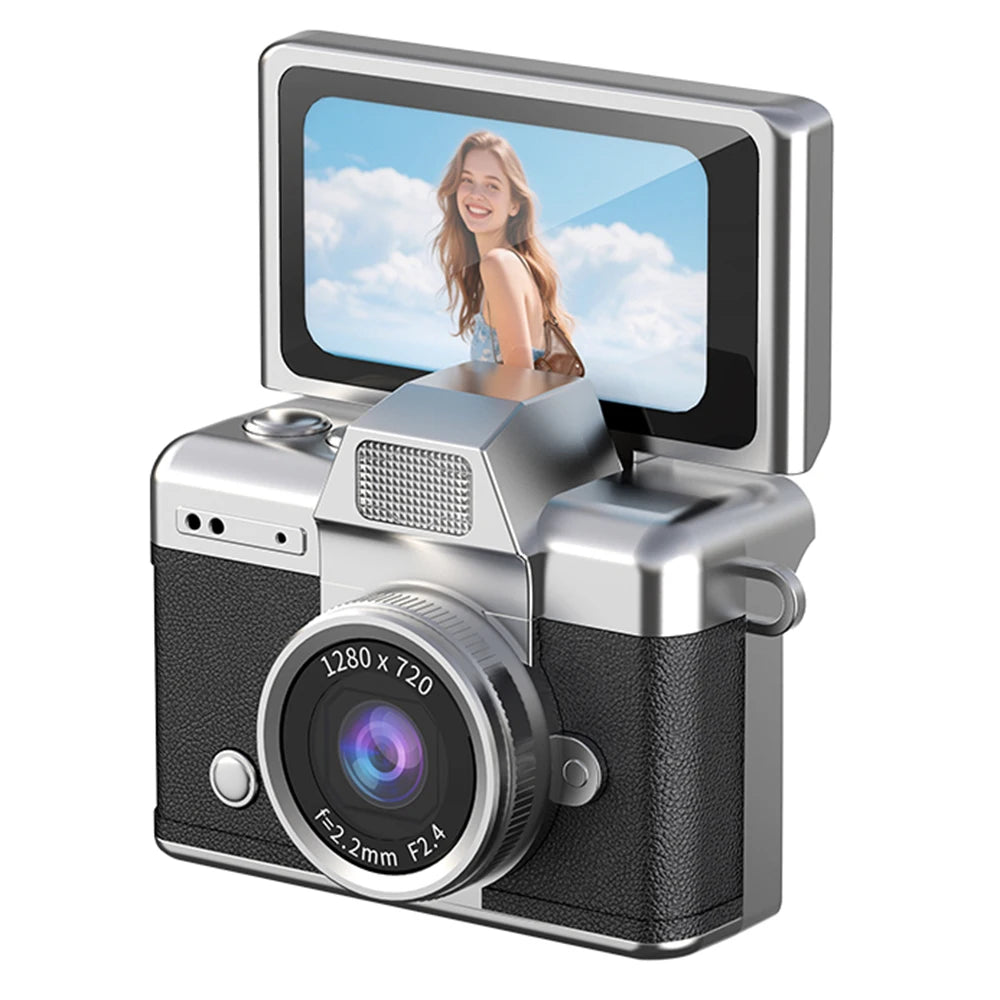 MicroSnap Mini Retro Digital Camera with 180° Flip Screen