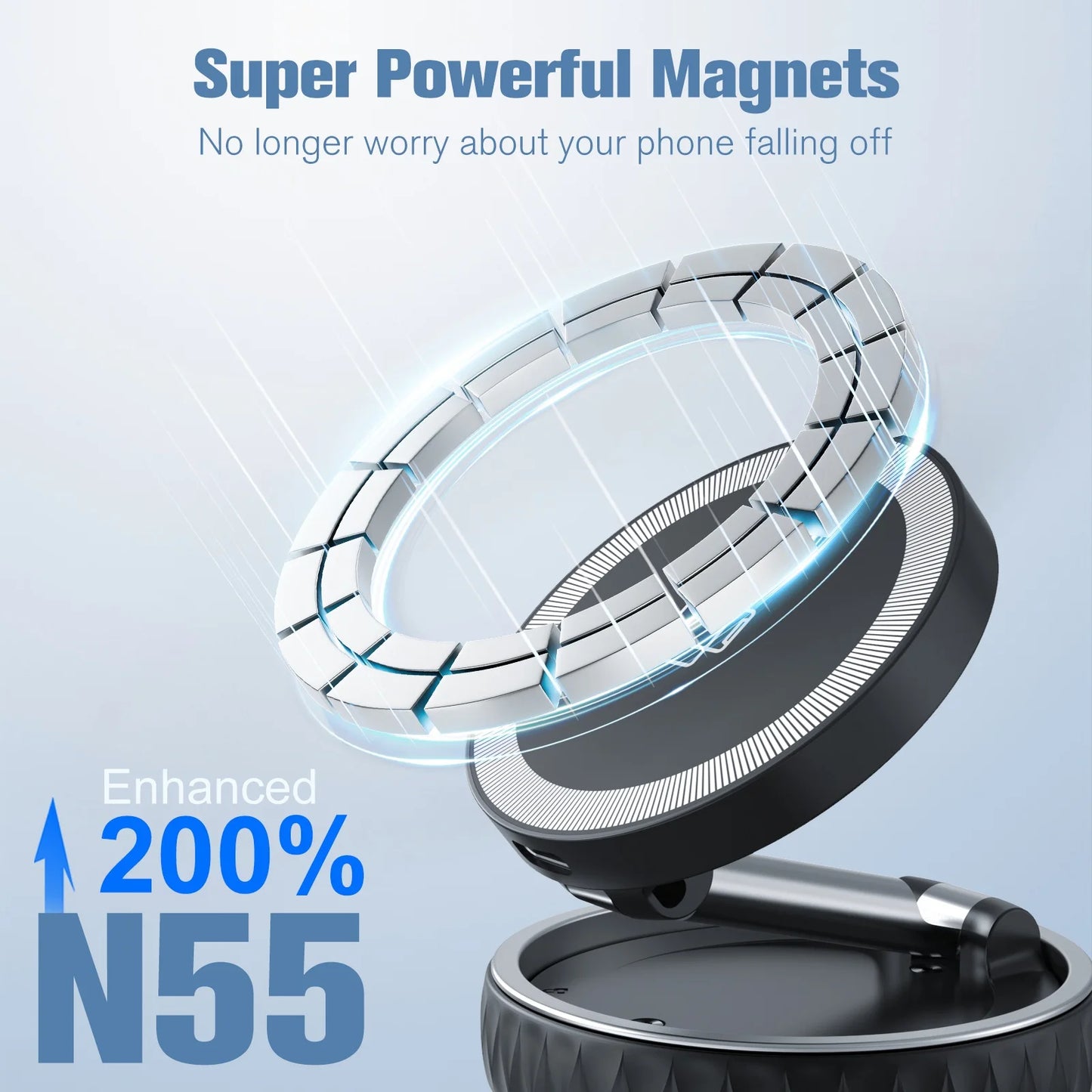 15W Magnetic Wireless Car Charger & Phone Holder