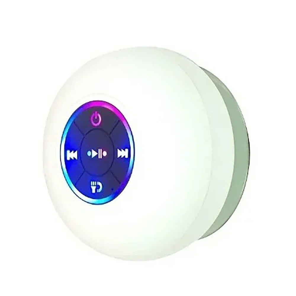 Waterproof LED Wireless Bluetooth Shower Speaker with Suction Cup