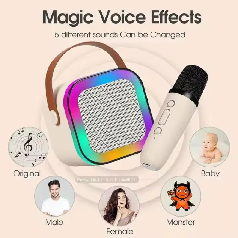 Wireless Mini KTV Karaoke Speaker with Dynamic Lights