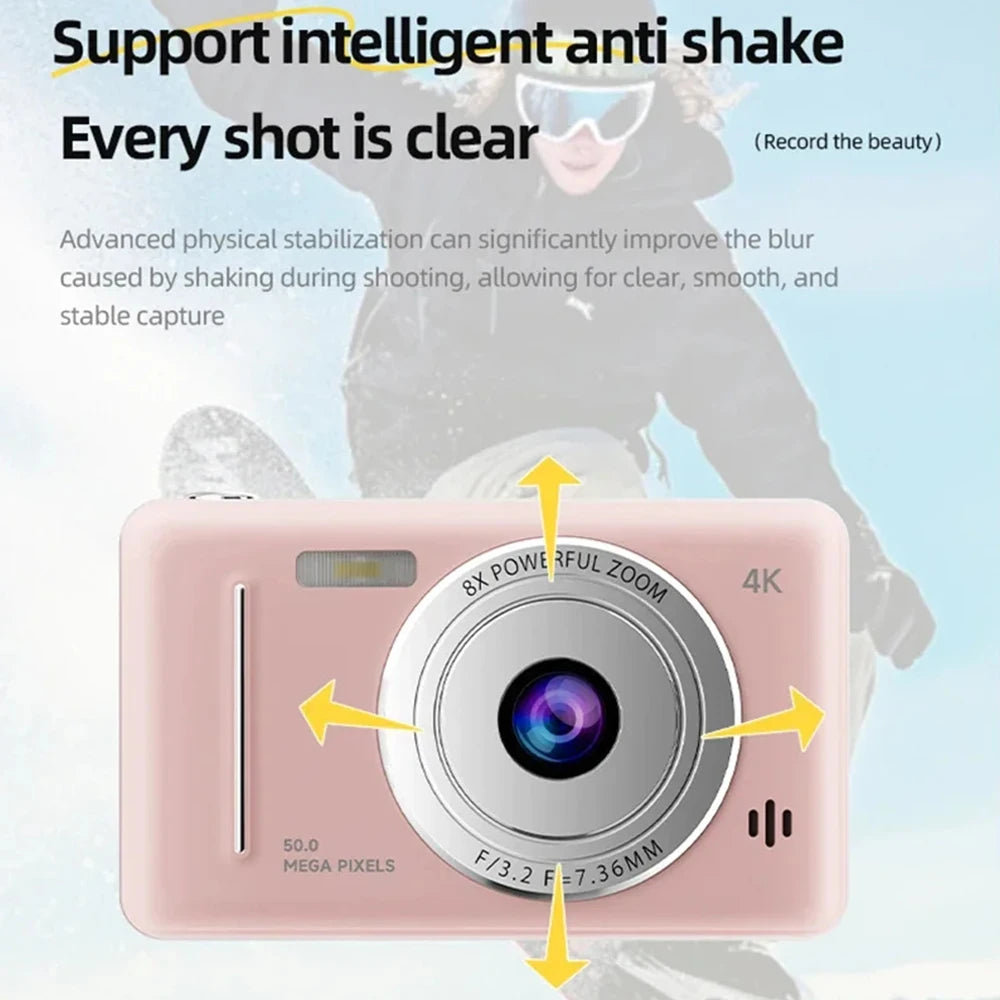 4K 50MP Retro CCD Digital Camera with Autofocus