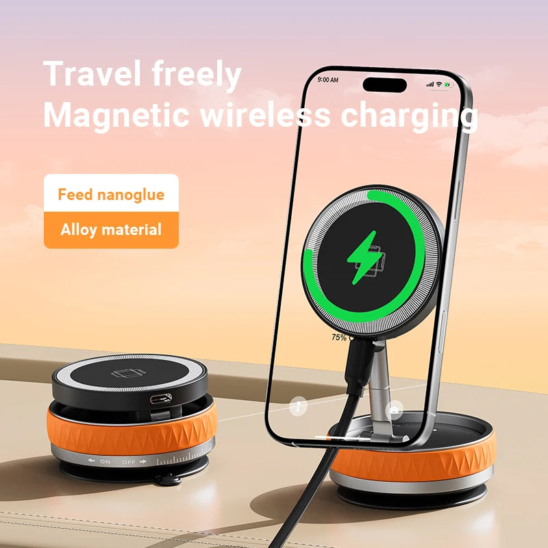 15W Foldable Magnetic Wireless Charger & Phone Stand