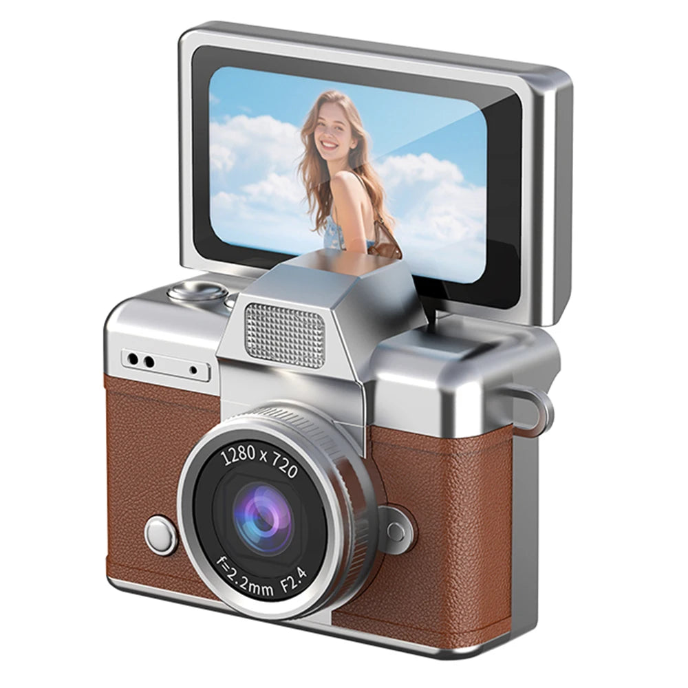 MicroSnap Mini Retro Digital Camera with 180° Flip Screen