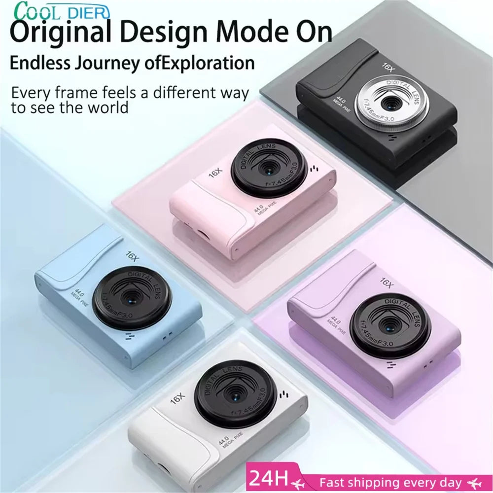 4K Compact Digital Camera with 16x Zoom & Autofocus