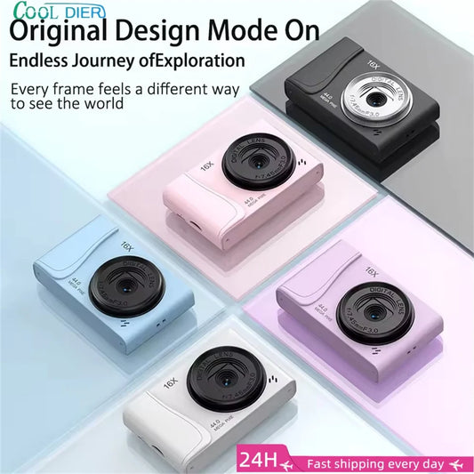 4K Compact Digital Camera with 16x Zoom & Autofocus