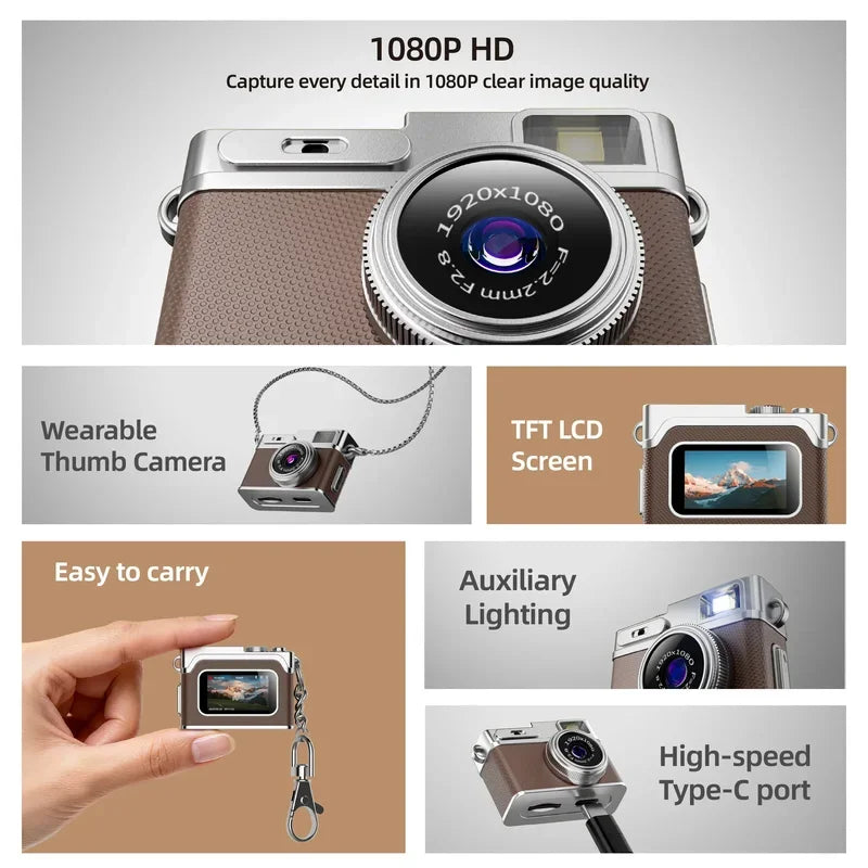 MicroSnap 1080P HD Retro Pocket Camera
