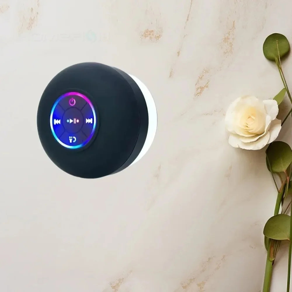 Waterproof LED Wireless Bluetooth Shower Speaker with Suction Cup
