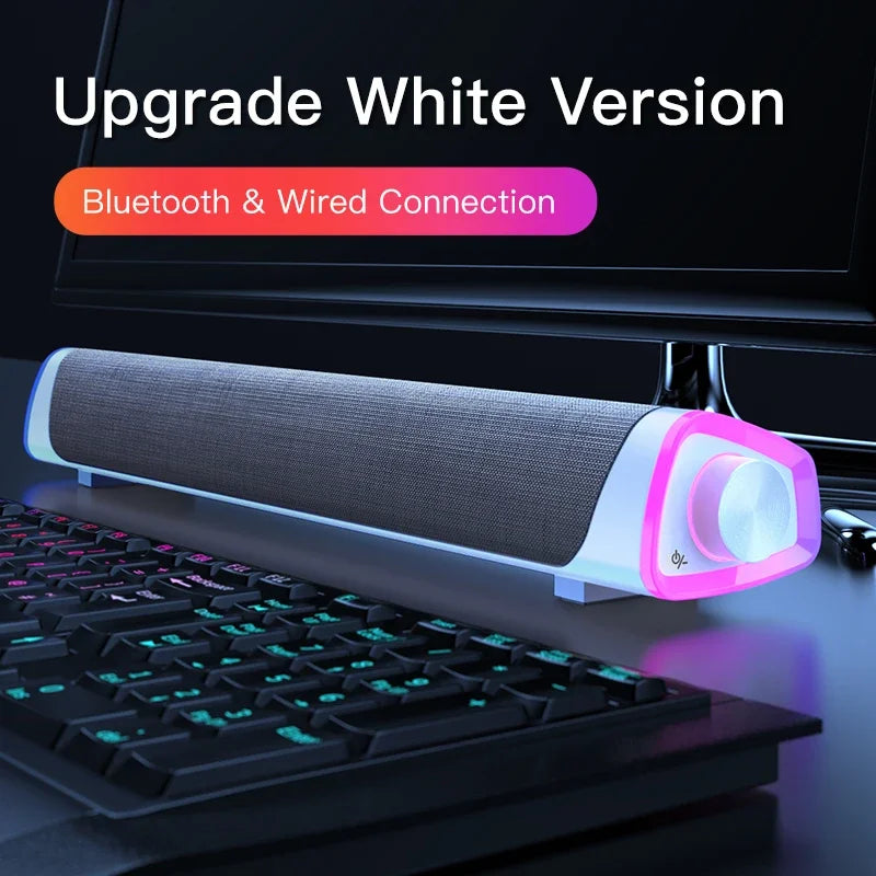 4D Stereo Soundbar & Bluetooth Computer Speaker for Desktop / Laptop