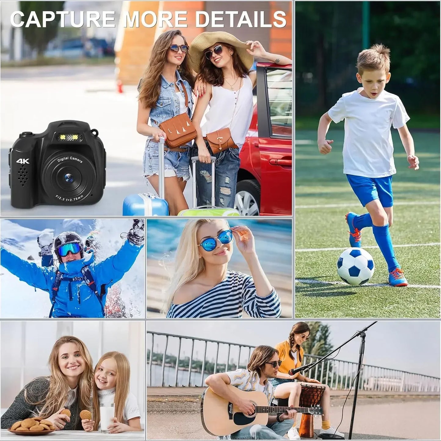 Mini Keychain Camera 4K HD Retro Digital Camera