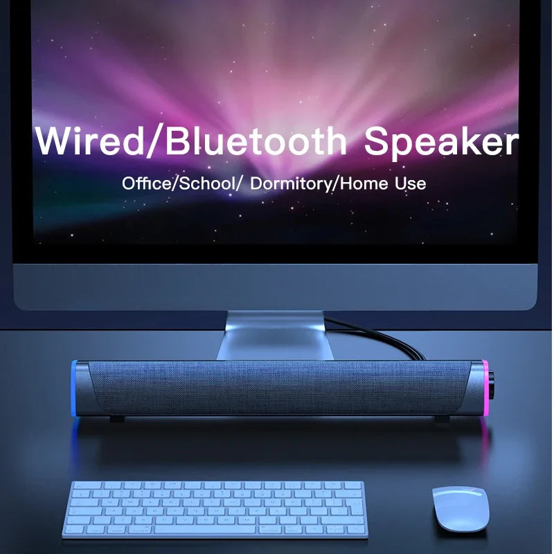 4D Stereo Soundbar & Bluetooth Computer Speaker for Desktop / Laptop