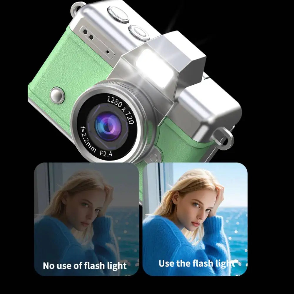 MicroSnap Mini Retro Digital Camera with 180° Flip Screen