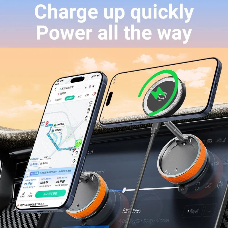 15W Foldable Magnetic Wireless Charger & Phone Stand