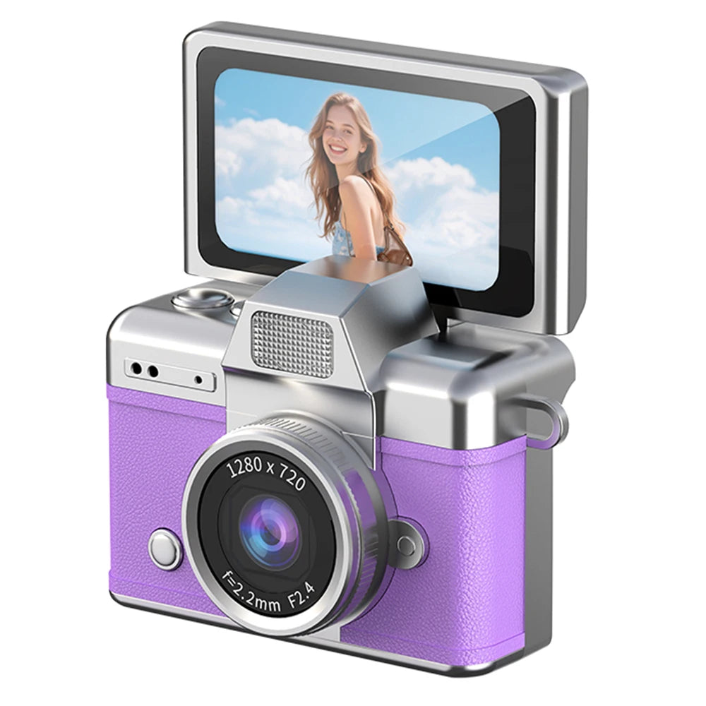 MicroSnap Mini Retro Digital Camera with 180° Flip Screen