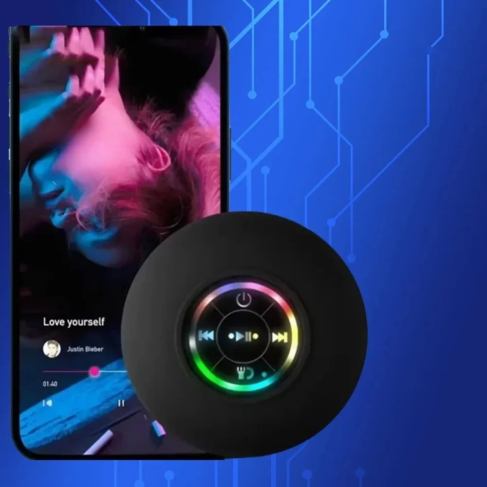 Waterproof LED Wireless Bluetooth Shower Speaker with Suction Cup