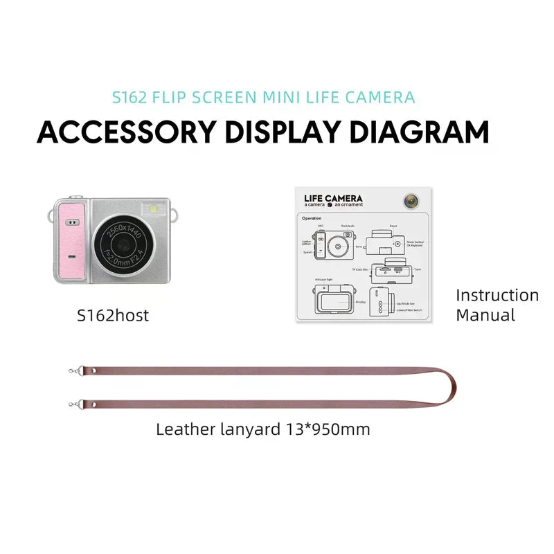 MicroSnap S162 2K Flip Screen Action Camera