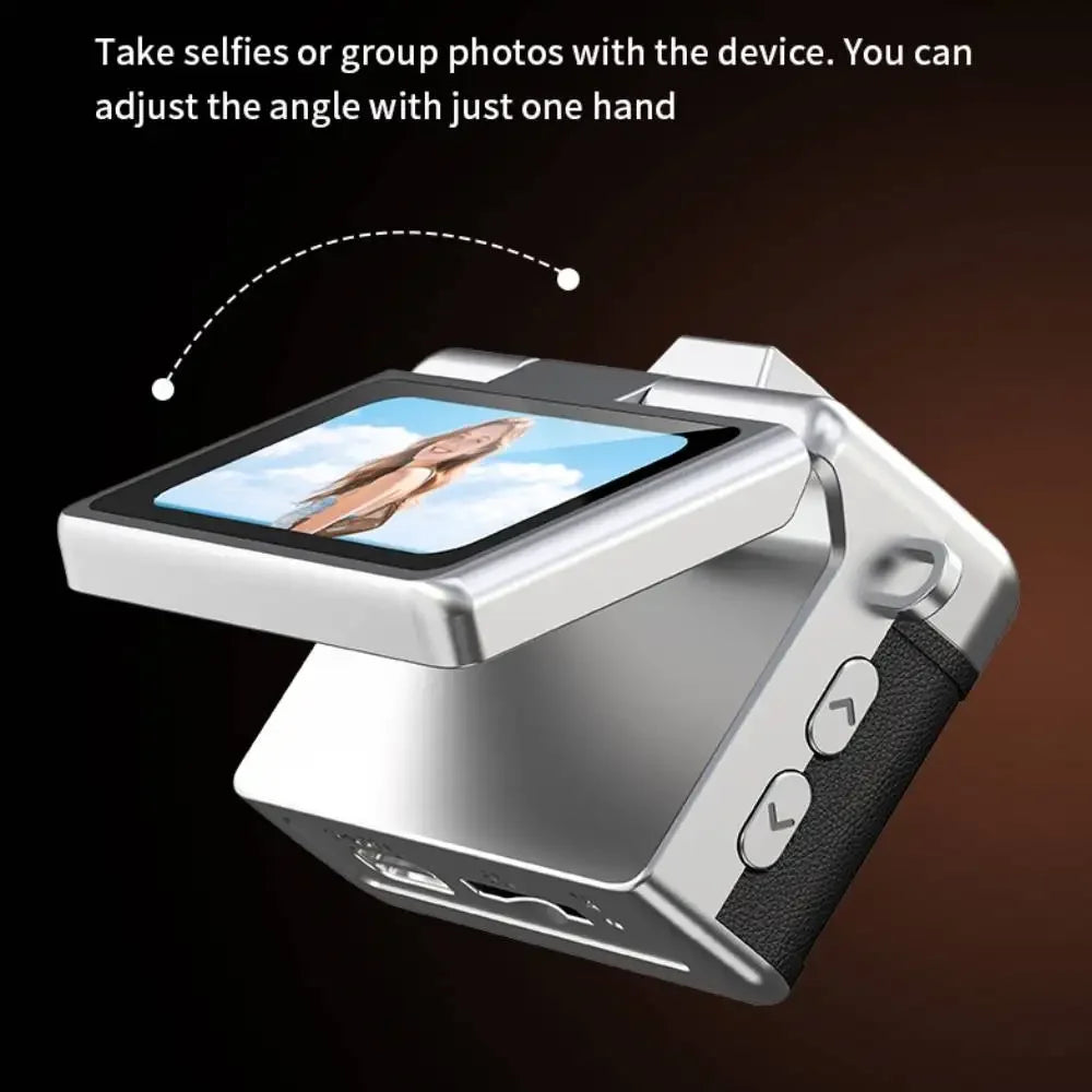 MicroSnap Mini Retro Digital Camera with 180° Flip Screen