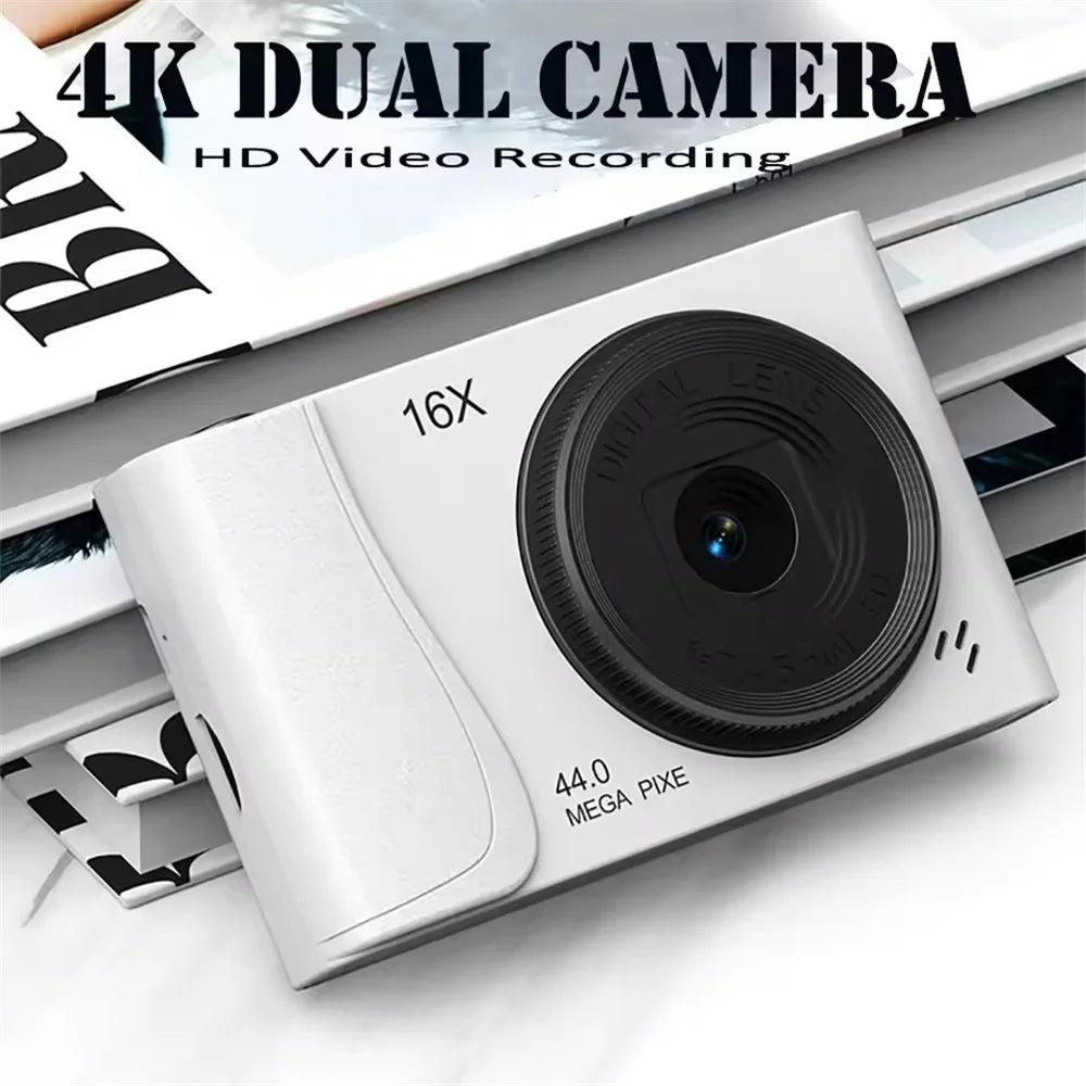 4K Compact Digital Camera with 16x Zoom & Autofocus
