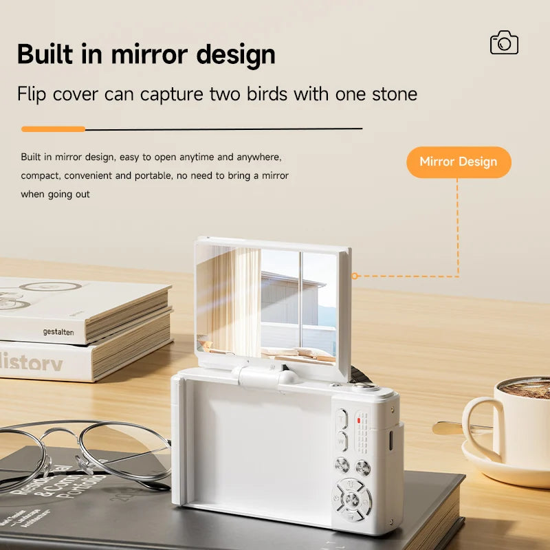 4K 64MP Retro Compact Digital Camera with Autofocus