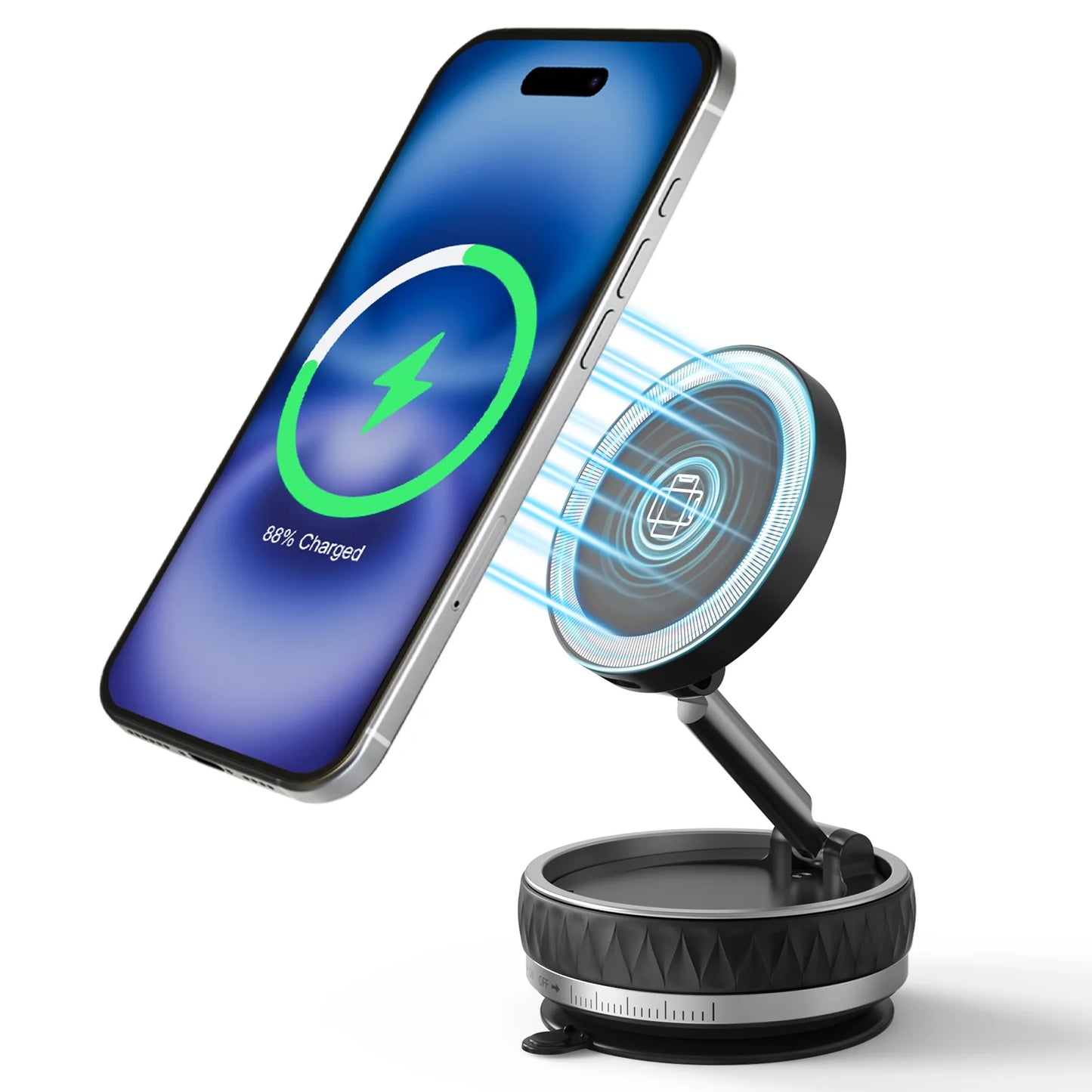 15W Magnetic Wireless Car Charger & Phone Holder