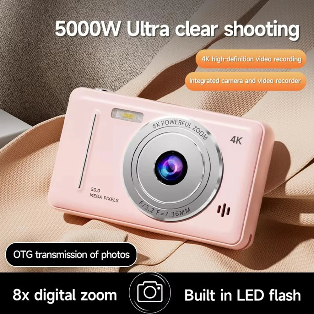 4K 50MP Retro CCD Digital Camera with Autofocus