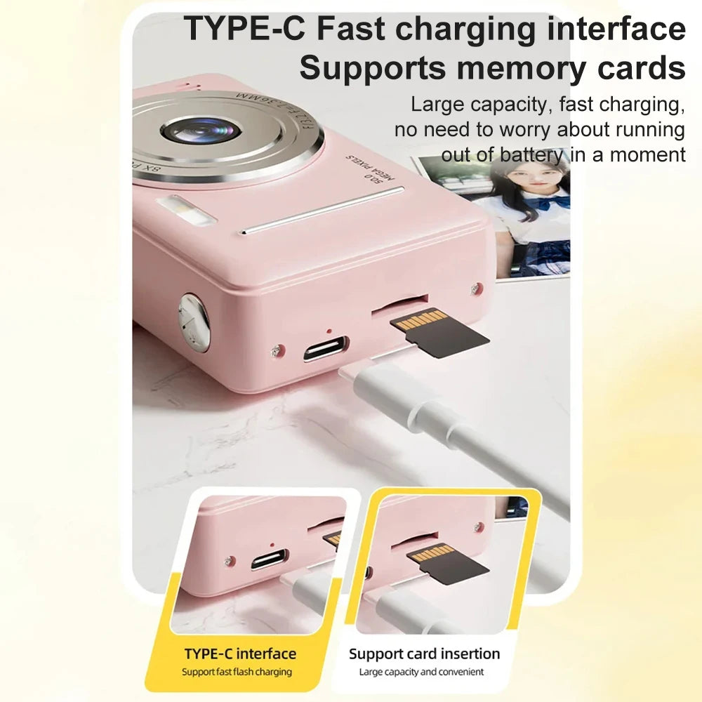 4K 50MP Retro CCD Digital Camera with Autofocus