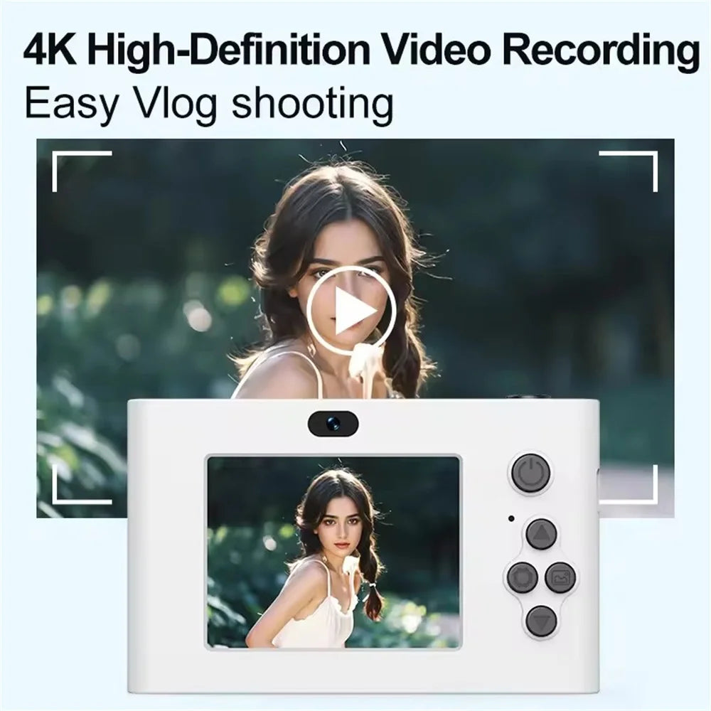 4K Compact Digital Camera with 16x Zoom & Autofocus