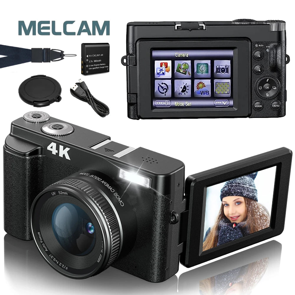 4K Vlogging Camera & Digital Photography Camera