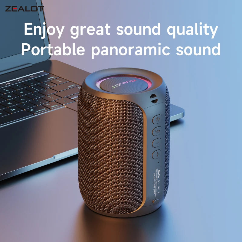 ZEALOT S32PRO Portable Bluetooth 5.2 Waterproof Wireless Speaker