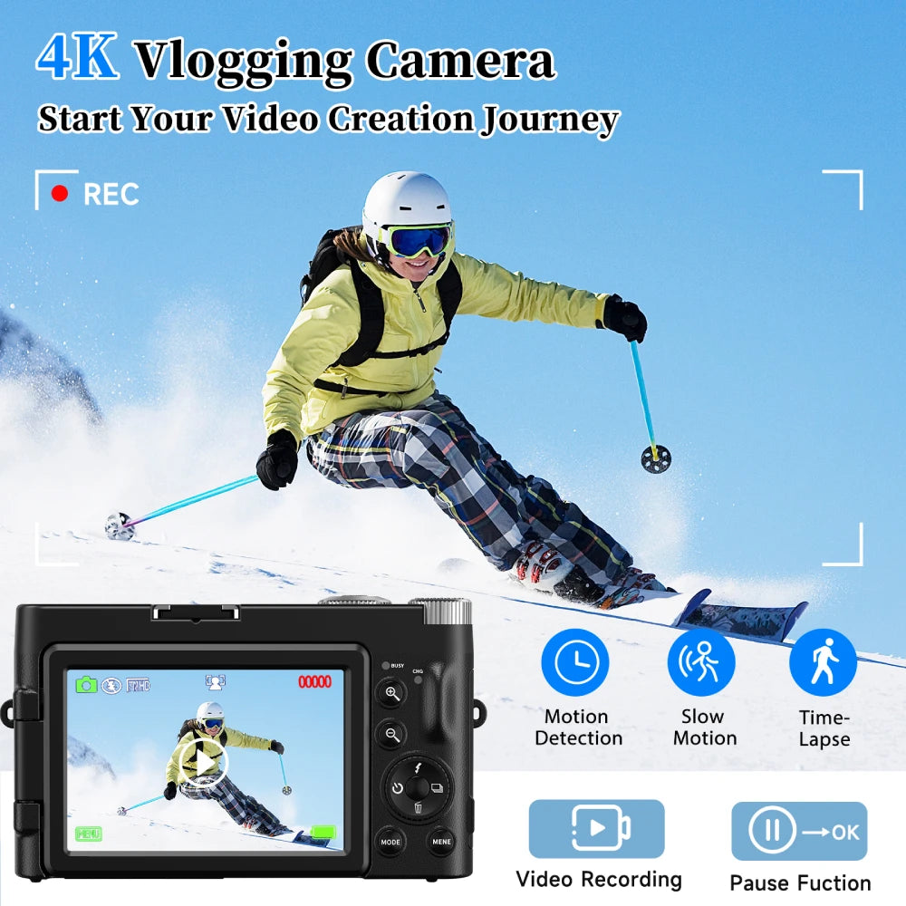 4K Vlogging Camera & Digital Photography Camera