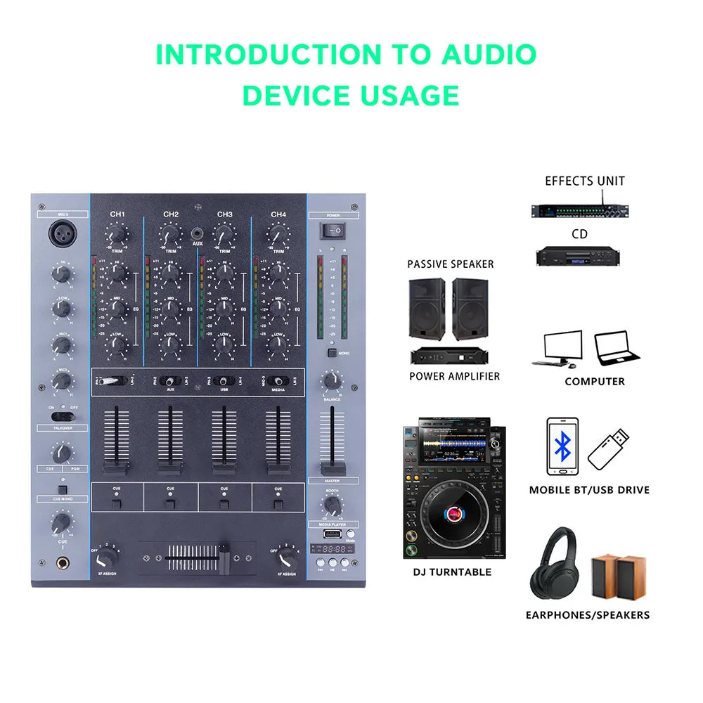 M4000 Mini DJ Controller & Sound Mixer